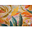Viscose stof met multicolor geschilderde bladeren