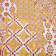  Viscose met boho print in geel