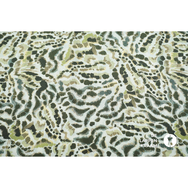 Viscose met groene streepjes
