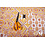 Viscose met boho print in geel