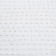  Boucle wit met horizontale gouden lurexdraden