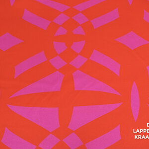  Viscose satijn rood met lila