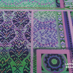  Popeline in boho patchwork paars