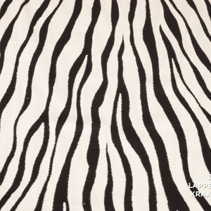  Stretchkatoen zebraprint ecru-wit