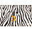 Stretchkatoen stof zebraprint ecru-wit