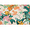Popeline stof ecru met geschilderde bloemenprint