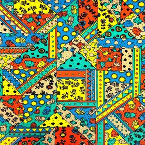 Canvas met kleurrijk patchwork