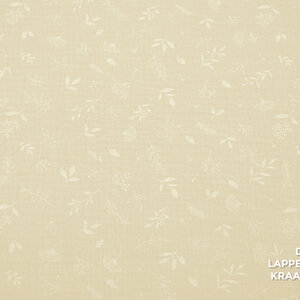  Mousseline met print van witte blaadjes in beige