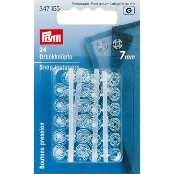 Drukker opnaaibaar transparant 7mm (24st)