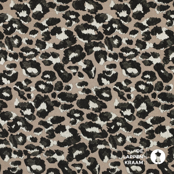 Jacquard stof panterprint
