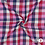 Double gauze 2-zijdige ruit blauw-fuchsia