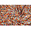 Coupon 107 Viscose stretch met oranje verfvlekjes 170 x 150 cm