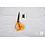 Coupon 211 Katoenen tricot wit met zwarte stippen flockprint 170 x 150 cm