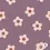 French terry stof mauve met bloemenprint