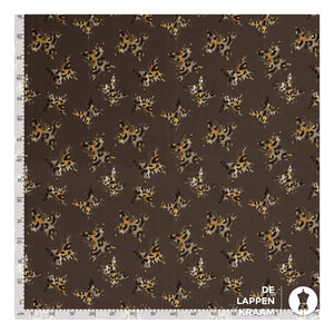  Softshell donkerbruin met vlinders in panterprint