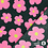 Teddy stof donkergroen met roze bloemen