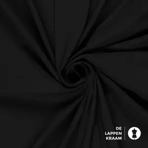  Coupon 350 Travelstof uni zwart 180 x 150 cm