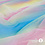 Zachte tule stof in regenboogkleurtjes