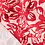 Marlie's Choice Viscose popeline stof met rode bloemenprint