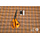 SALE Seersucker stof ruitje oranje bruine ruit