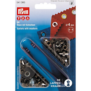 Prym Nestels oud brons 4mm pak 50st