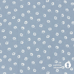  Chambray denim met bloemetjes