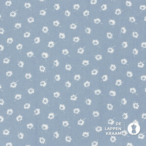 Chambray denim met bloemetjes