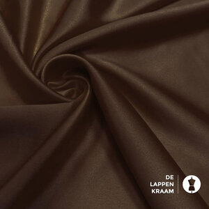 Basic Satijn met stretch chocoladebruin