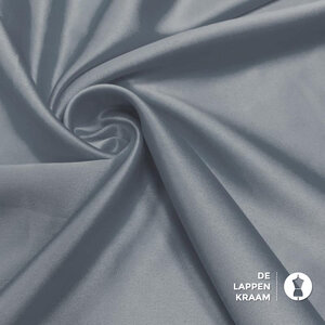 Basic Satijn met stretch zilvergrijs