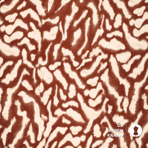 Viscose popeline stof bruin gevlekt