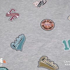 Qjutie & the Qjutest Grijze brushed jogging met patches