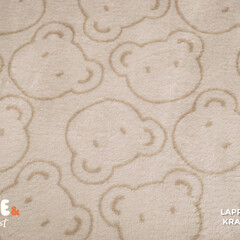 Qjutie & the Qjutest Knuffelfleece licht beige met beertjes