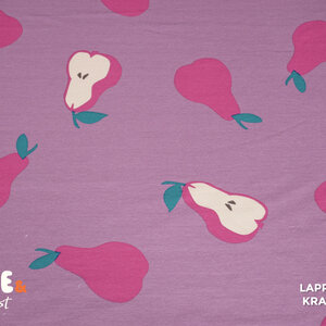 Qjutie & the Qjutest French Terry lila met peren