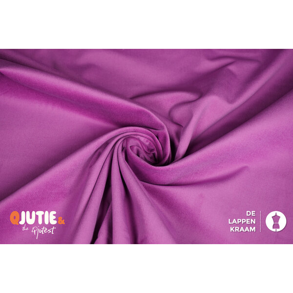 Qjutie & the Qjutest Cyclaam katoenen stof fluweel