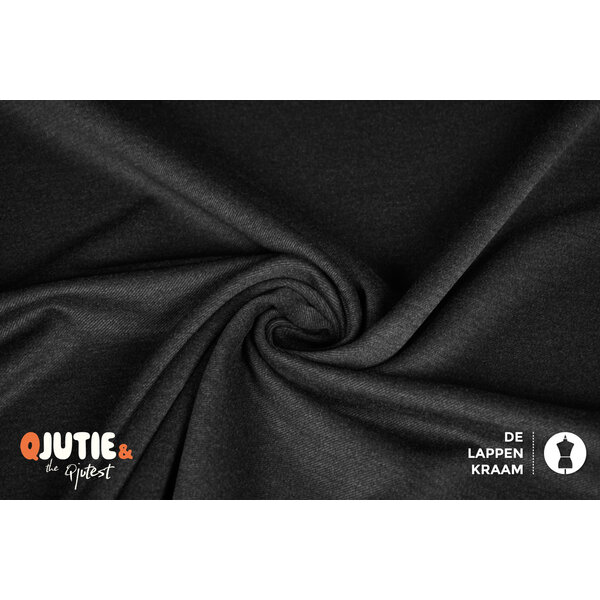 Qjutie & the Qjutest Punta twill stof donkergrijs