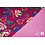 Qjutie & the Qjutest Fleece joggingstof fuchsia met bloemenprint
