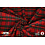 Qjutie & the Qjutest Flanel stof met een klassieke rode schotse ruit