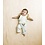 Qjutie & the Qjutest Katoenen tricot stof caramel met kippetjes