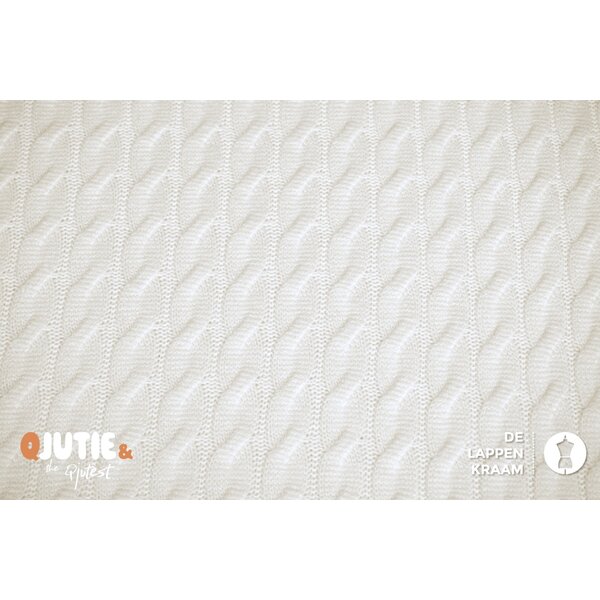 Qjutie & the Qjutest Gebreide kabel stof ecru