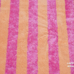  Bamboe badstof gestreept roze-zalmroze