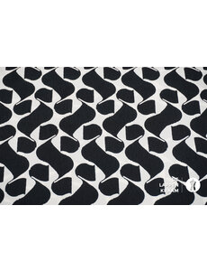  Crepe met zwart witte s-vormen