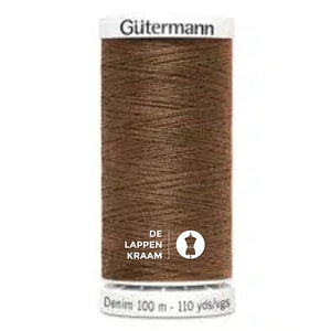  Gutermann doorstikgaren jeans bruin 100mtr