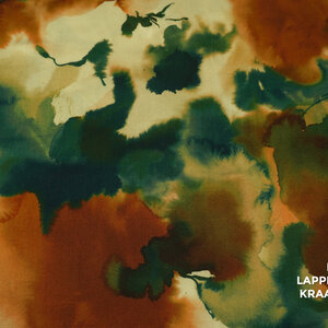 A la Ville Viscose met gevlekt bloemdessin in bruin- en groentinten