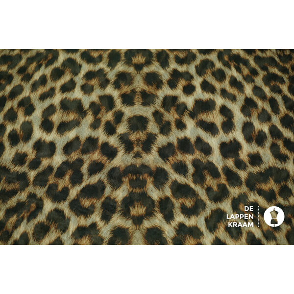 A la Ville Mesh stof in tijgerprint