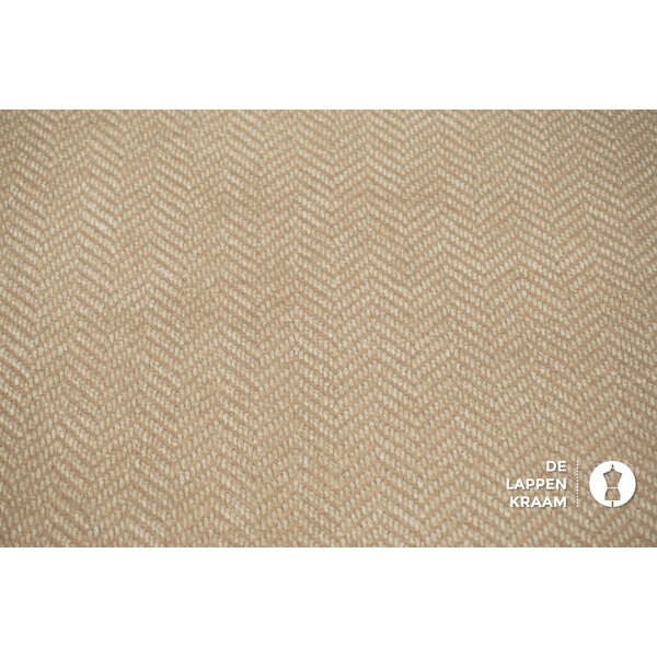 A la Ville Gebreide zigzag mohair stof beige