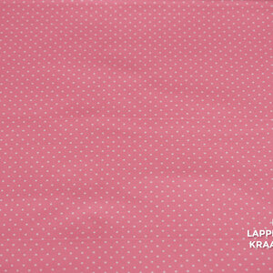  Japans quiltkatoen roze met witte stipjes
