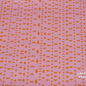  Japans quiltkatoen roze met oranje boho print
