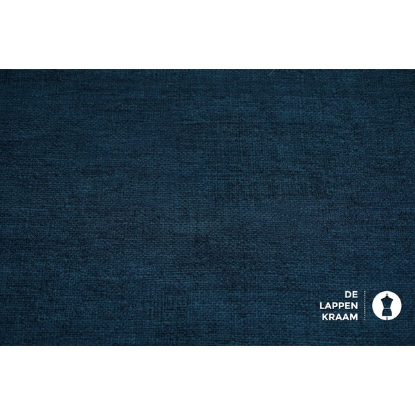 Japans quiltkatoen jeansblauw met linnenstructuur