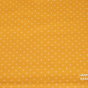 Japans quiltkatoen geel met witte mini bloemetjes