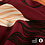 Viscose crepe stof met groot bloem en bladpatroon bordeaux